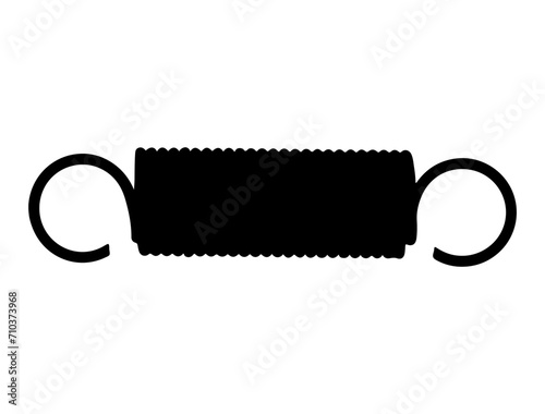 Metal Spring silhouette vector art white background