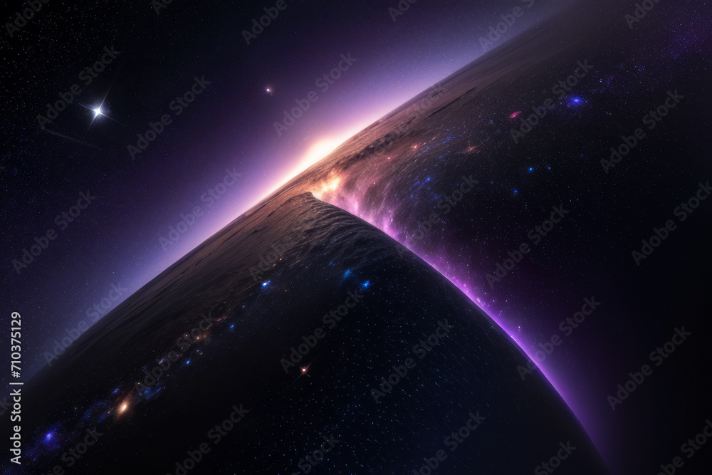 Obraz premium a close up of a galaxy with a star in the background,generative ai