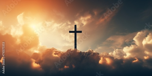 The Holy Cross symbolizing the death and resurrection