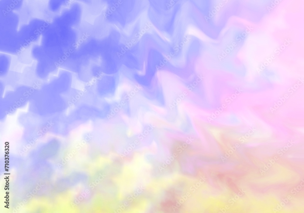 Hand painted watercolor sky cloud background with a pastel color pink blue yellow gradient flowing pattern backdrop 
