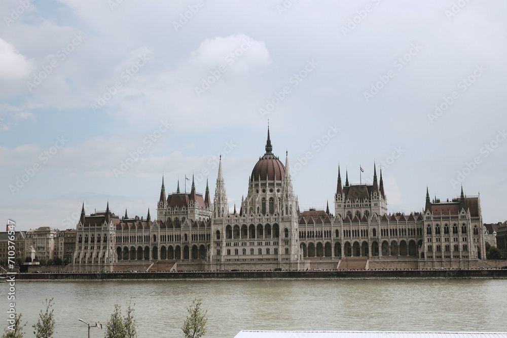 Fototapeta premium The Parliament building in Budapest, photographed from the opposite bank.
