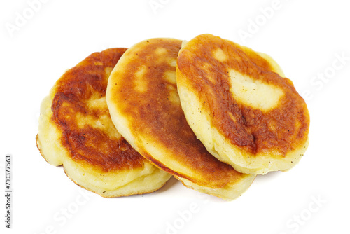 Pancakes isolated on white background