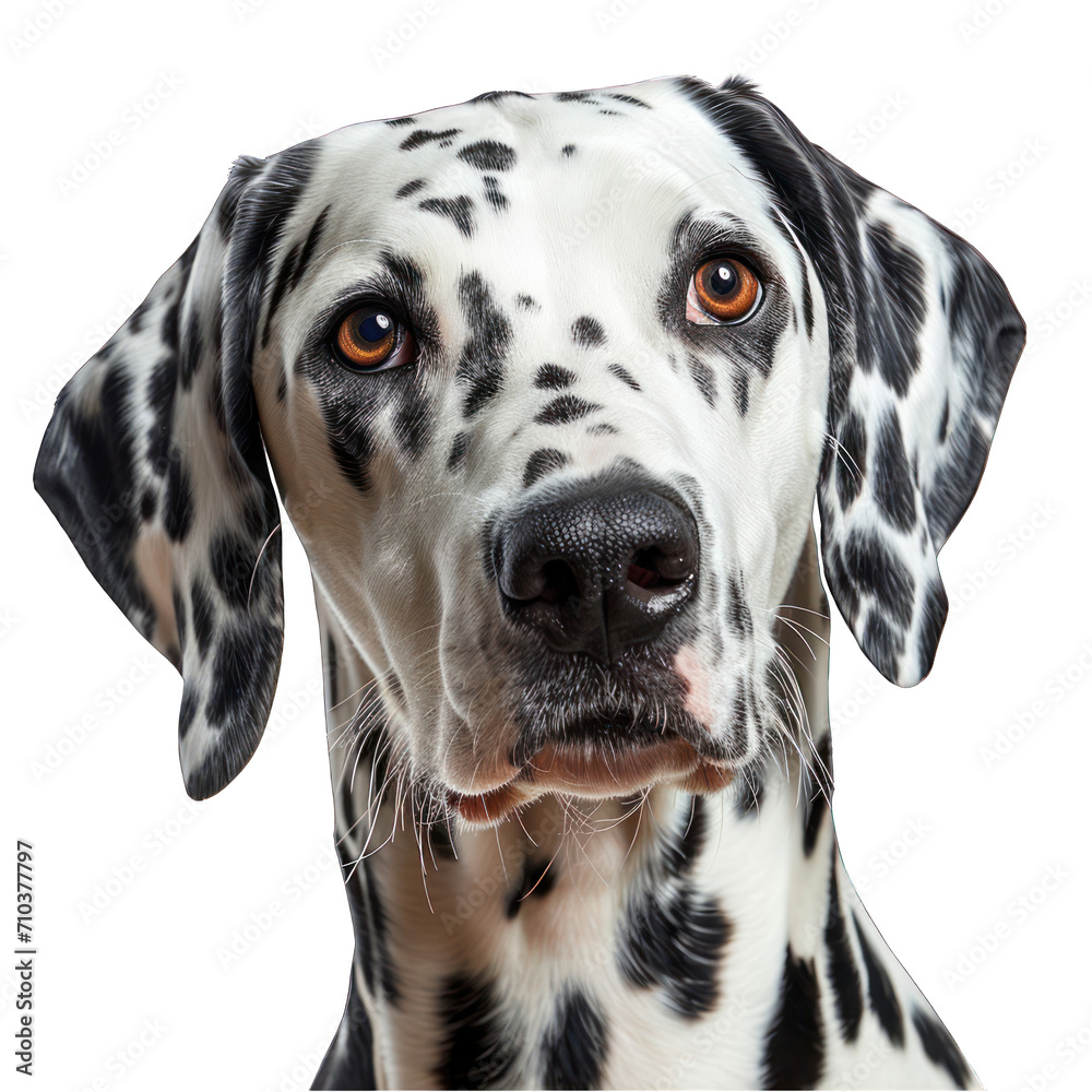 Dalmatian Dog Isolated on Transparent or White Background, PNG