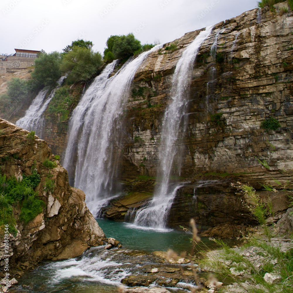 Tortum (Uzundere) Waterfall in Erzurum. Turkey's highest waterfall. Tortum Waterfall with a height of 40 meters.