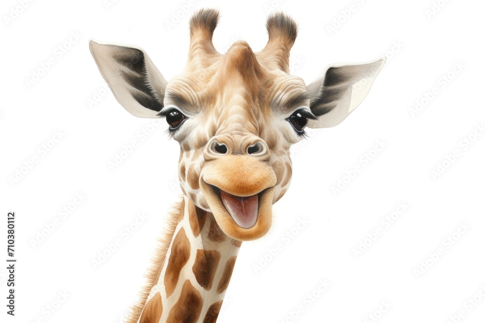 Funny giraffe face