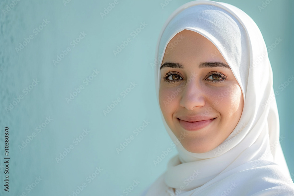 beautiful arabian muslim woman wearing white hijab beautiful arabian muslim woman wearing white hijab