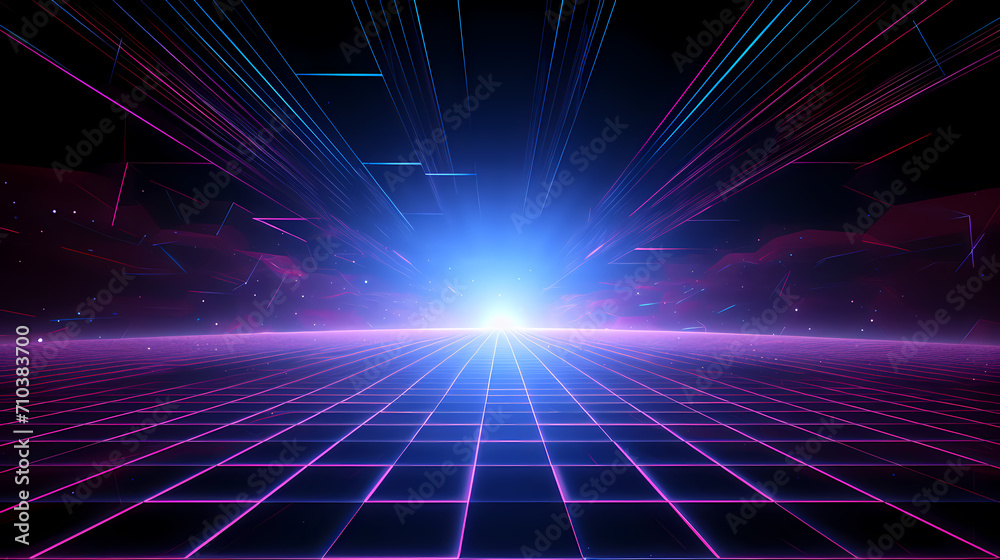 Abstract line art background, technological background