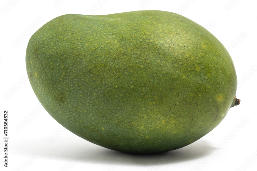 Fresh organic green mango delicious fruit side view isolated on white background clipping path Fresh organic green mango delicious fruit side view isolated on white background clipping path