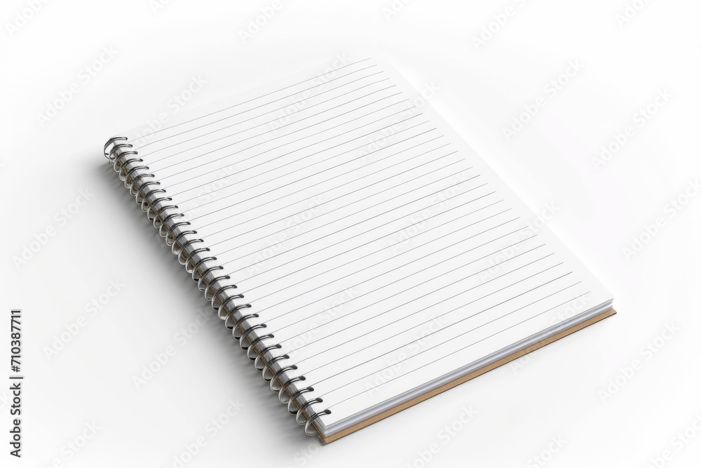 Spiral bound note pad with lined paper, mock up style Spiral bound note pad with lined paper, mock up style