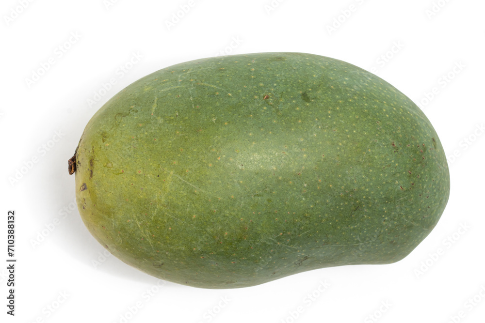 Fresh organic green mango delicious fruit flat lay isolated on white background clipping path Fresh organic green mango delicious fruit flat lay isolated on white background clipping path