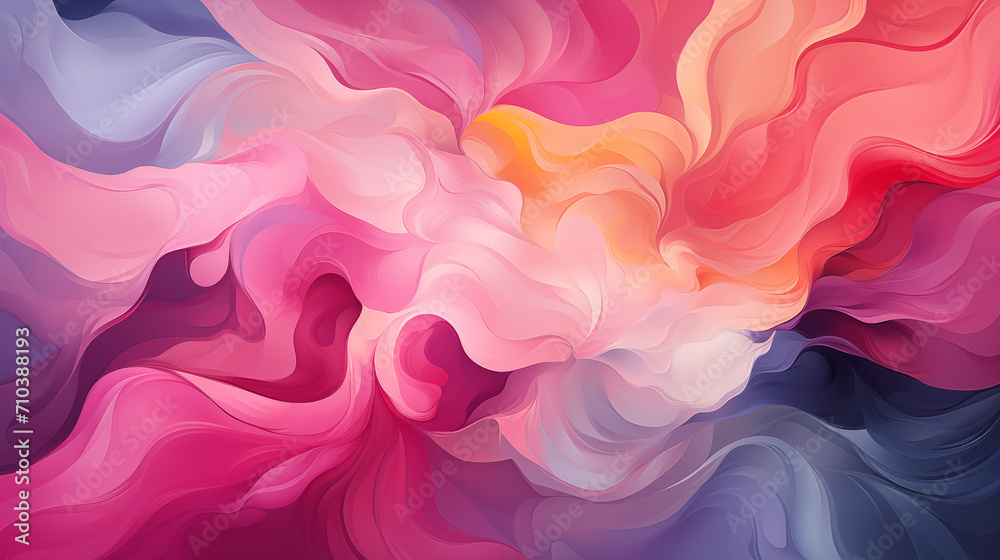 Fototapeta premium Bright abstract background. Flow of multi-colored paint with bubbles and lumps. Multicolored liquid, abstract 3D background. AI generative