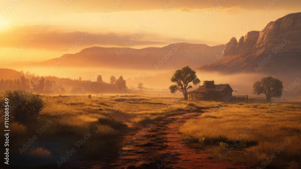 Desert Sunset landscape beautiful wallpaper