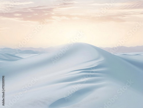 Desert Tranquility: Pristine White Sands of the Sahara, a Mesmerizing Canvas of Nature's Serene Beauty.
