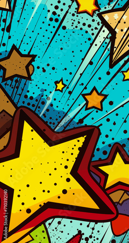 Comic style background with a start flash