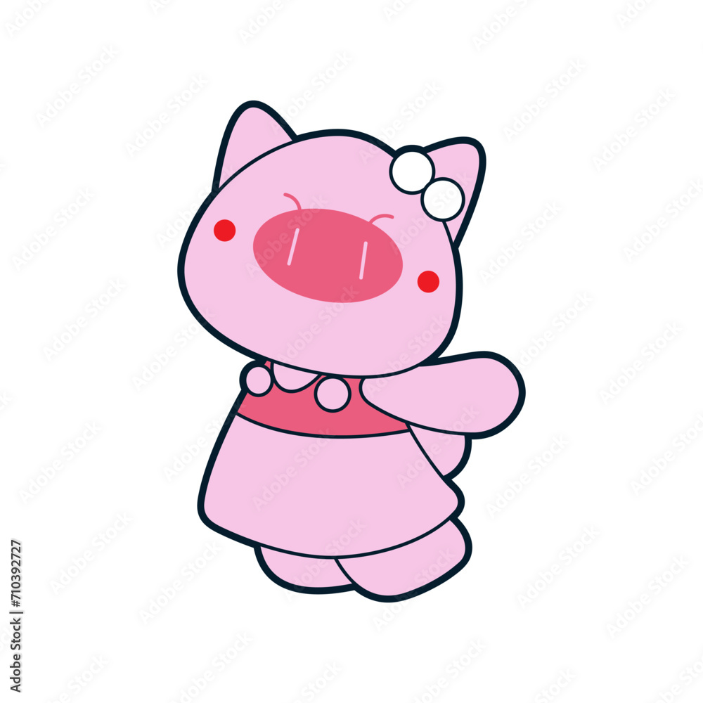 Make a Professional Pig Mascot Vector