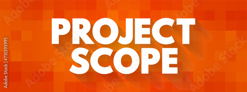 Project Scope is the part of project planning that involves determining and documenting a list of specific project goals, text concept background
