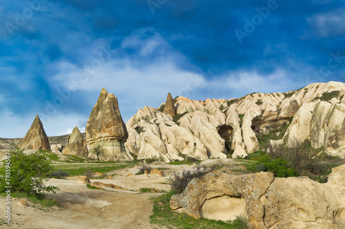Typical Cappadocia landscape soft volcanic rock, shaped by erosion in Goreme, Turkey. © Goran