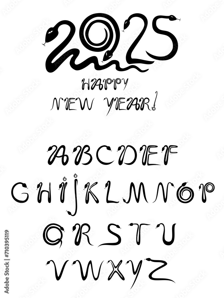 Happy chinese new year 2025 the snake zodiac sign. 2025 Chinese Year of