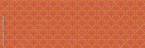 horizontal circle traditional asian pattern for background.