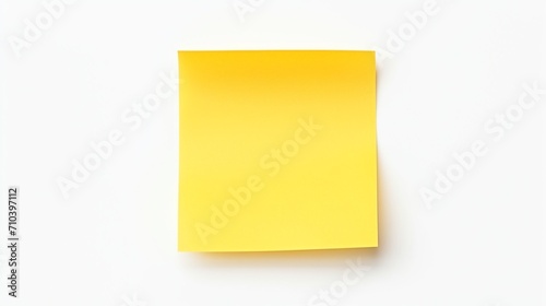 Sticky post it note in yellow colour isolated on white background