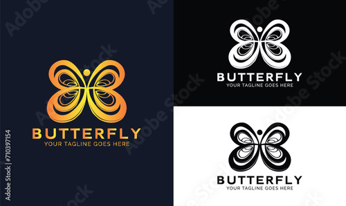 Luxury Butterfly Logo Design.