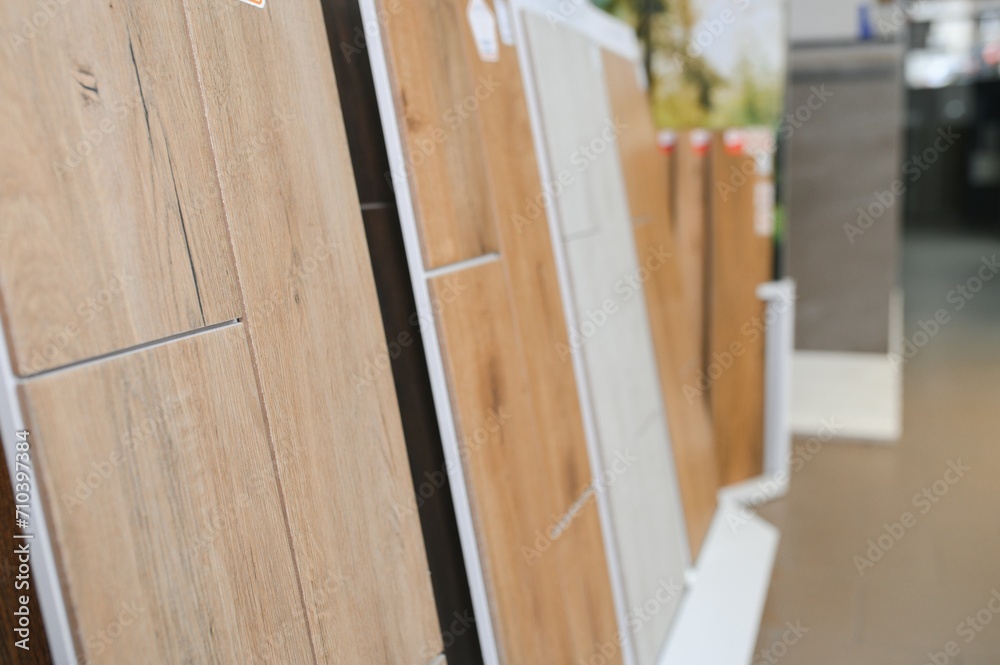 Large assortment of floor tiles or a selection at a hardware store. Repair material Large assortment of floor tiles or a selection at a hardware store. Repair material