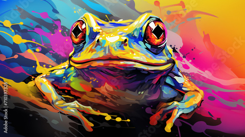  Frog abstract wallpaper. Contrast background toad
