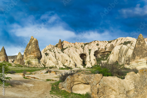 Typical Cappadocia landscape soft volcanic rock, shaped by erosion in Goreme, Turkey. © Goran