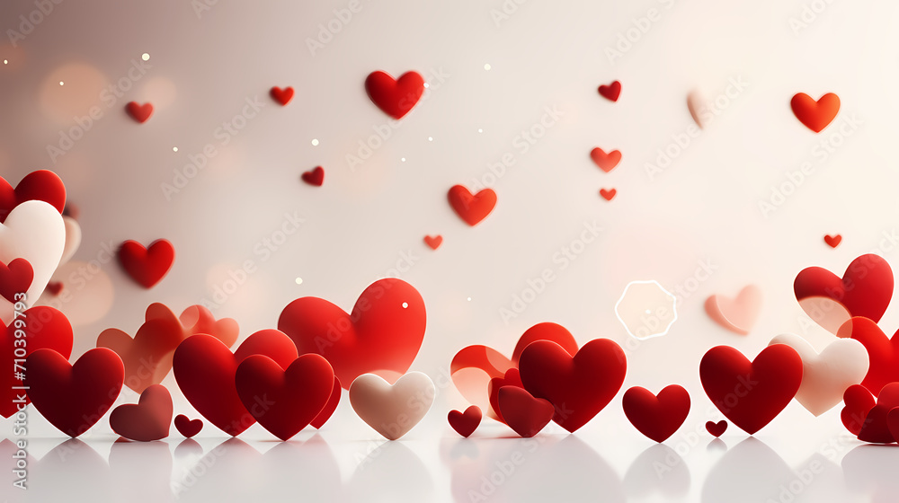 Romantic heart-shaped Valentine's Day background, symbolizing Valentine's Day, wedding, love