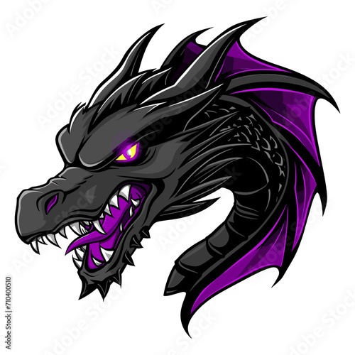 A black and purple dragon 