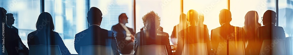 Group of People Standing in Front of a Window Group of People Standing in Front of a Window