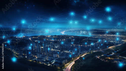 Connected Living: Peaceful Digital Suburban Community Embracing DX, IoT, and Digital Networks © Maximilien