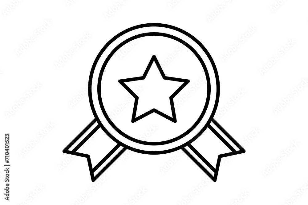 medal icon. icon related to graduation and achievement. suitable for web site, app, user interfaces, printable etc. line icon style. simple vector design editable medal icon. icon related to graduation and achievement. suitable for web site, app, user interfaces, printable etc. line icon style. simple vector design editable