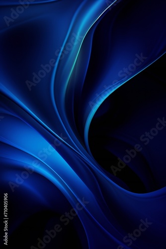 Dark blue abstract smooth dynamic background Generative Ai