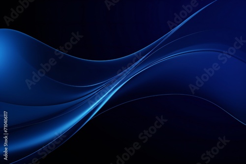 Dark blue abstract smooth dynamic background Generative Ai