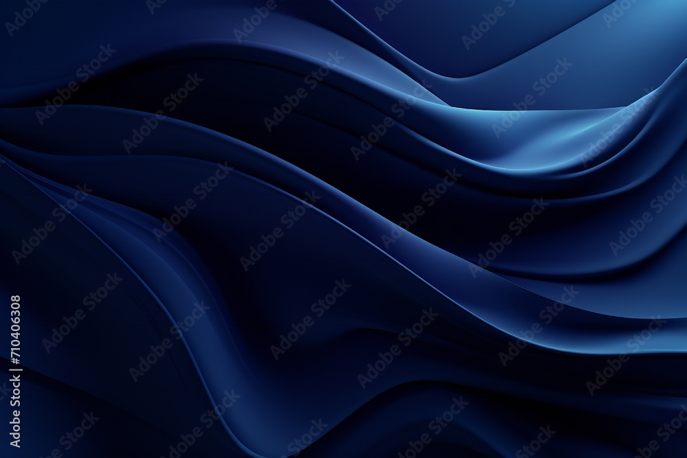 Fototapeta premium Dark blue abstract smooth dynamic background Generative Ai