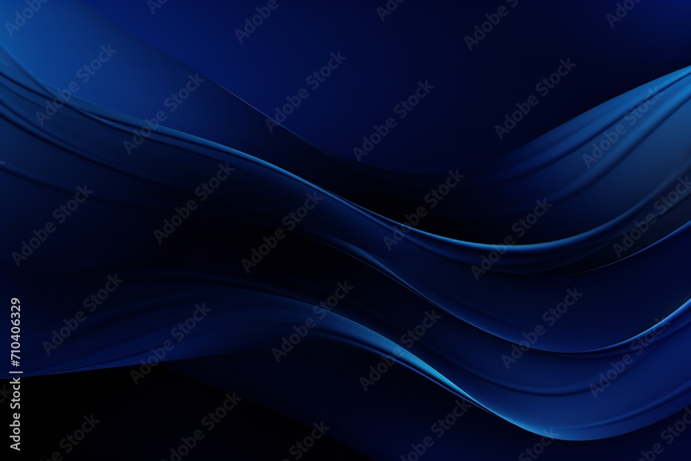 Naklejka premium Dark blue abstract smooth dynamic background Generative Ai