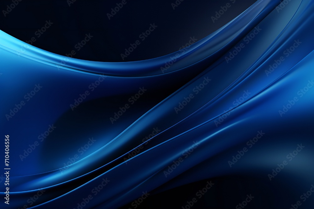 Naklejka premium Dark blue abstract smooth dynamic background Generative Ai