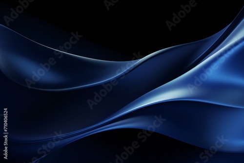 Dark blue abstract smooth dynamic background Generative Ai