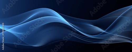 Dark blue abstract smooth dynamic background Generative Ai