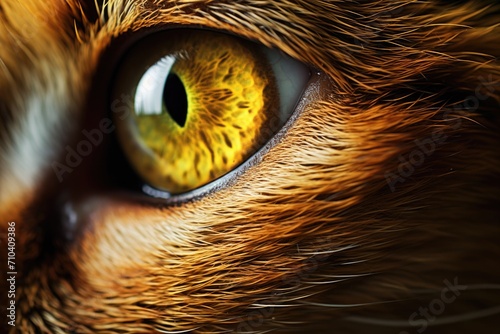 close up of an eye of a cat