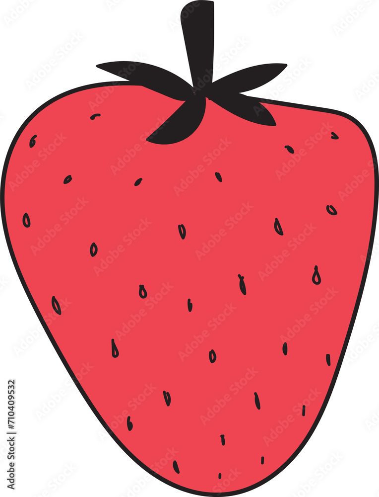 Hand drawn strawberry illustration on transparent background.
Hand drawn strawberry illustration on transparent background.