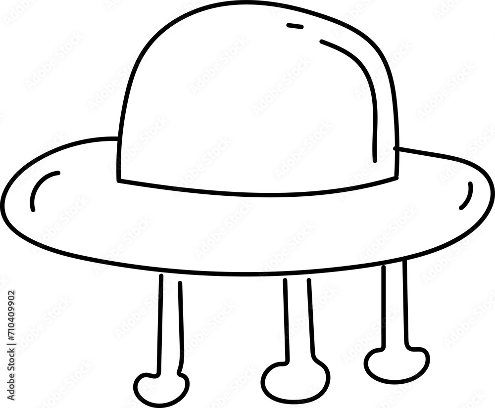 Hand drawn ufo illustration on transparent background.
Hand drawn ufo illustration on transparent background.