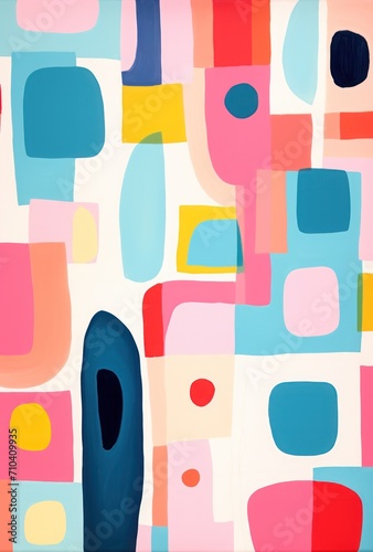 Abstract seamless pattern design. Colorful retro digital pattern. Vintage color print.