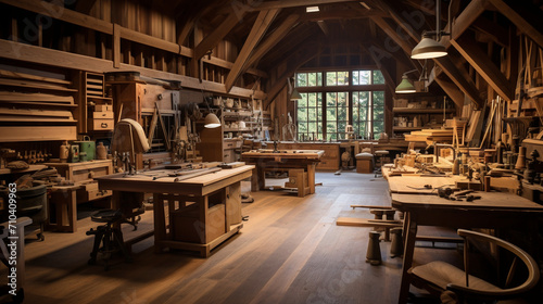 Craftsman's Haven: Inside the Serene Woodworking Studio