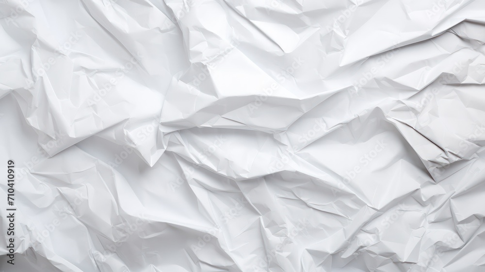 Obraz premium White crumpled paper texture background.