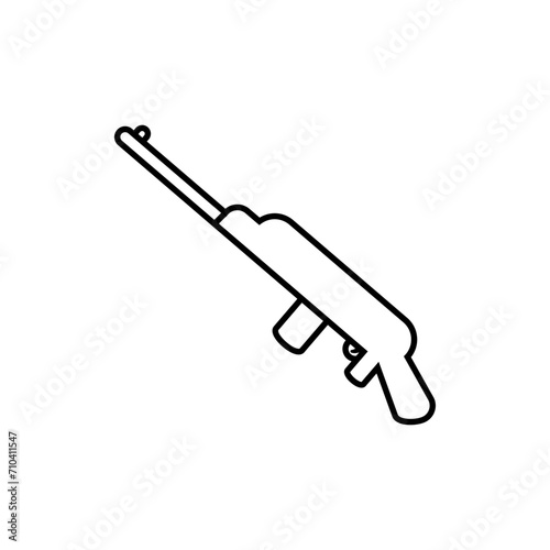 Machine ector icon. weapon illustration sign. army symbol. infantry logo. war mark.
