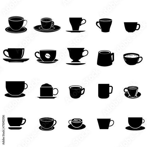 Wallpaper Mural Coffee icon vector set. Hot drink illustration sign collection. Coffee house symbol. Coffee machine logo. Torontodigital.ca