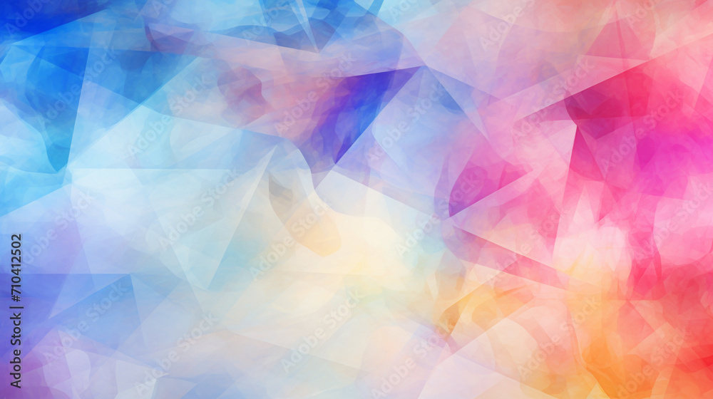 Geometric Harmony: Polygon Art Triangle-Based Soft Color Abstract Background