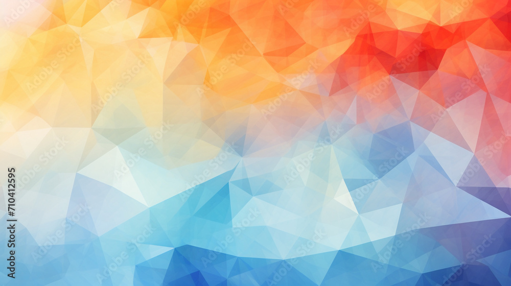 Fototapeta premium Abstract Elegance: Soft Color Palette in Triangle-Based Polygon Art Composition
